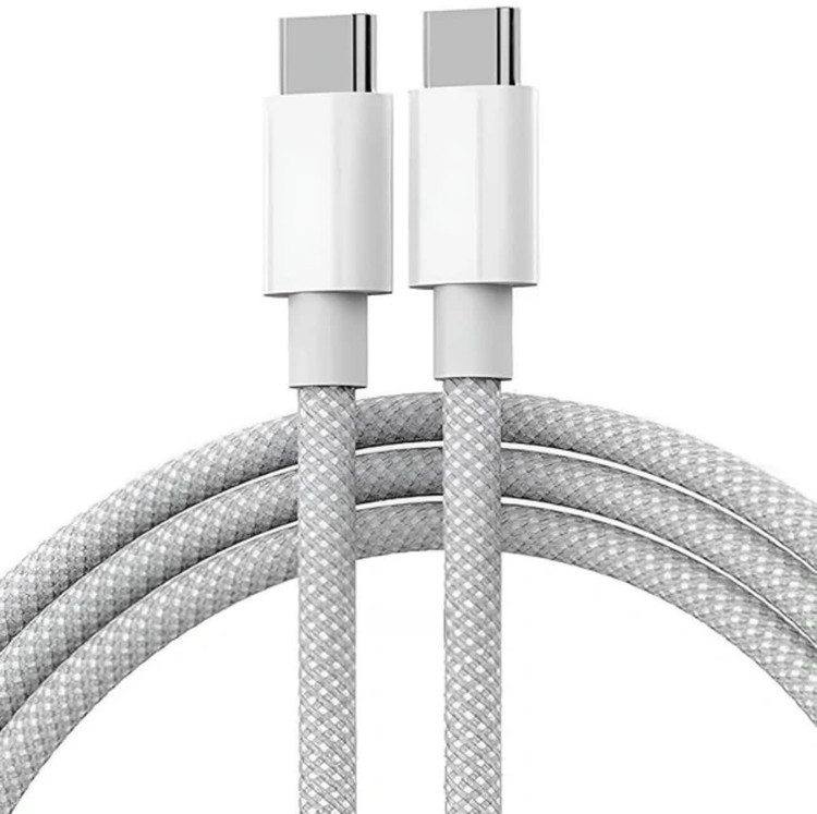 کابل شارژ آیفون 1 متری 60 وات USB-C به USB-C کد 2001